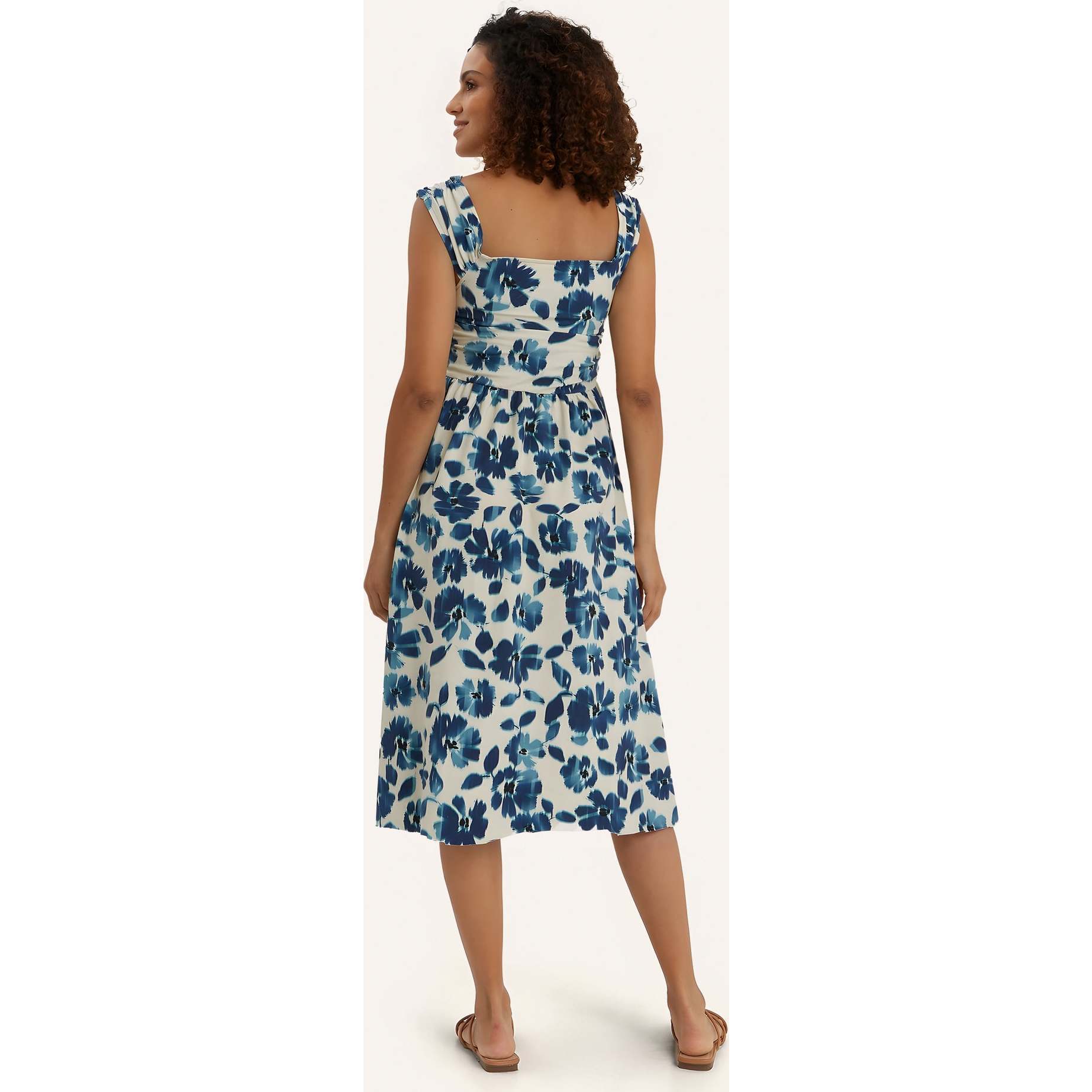 Women's Maternity Cheri Jersey Ruched Bust Sleeveless Dress, Florals
