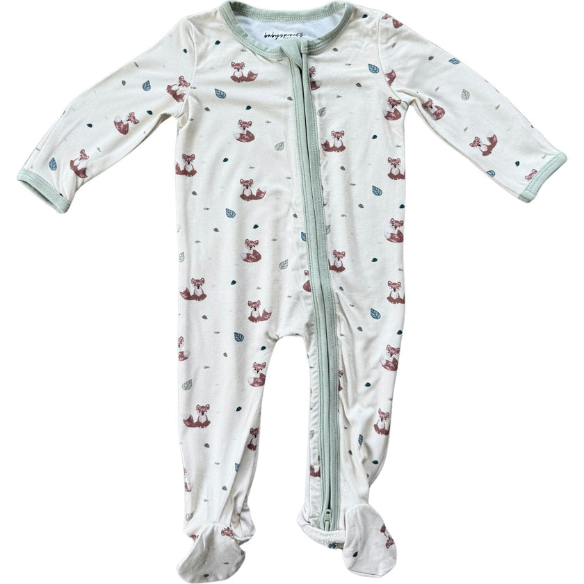 Footie Romper Lavender Cloud Checkered