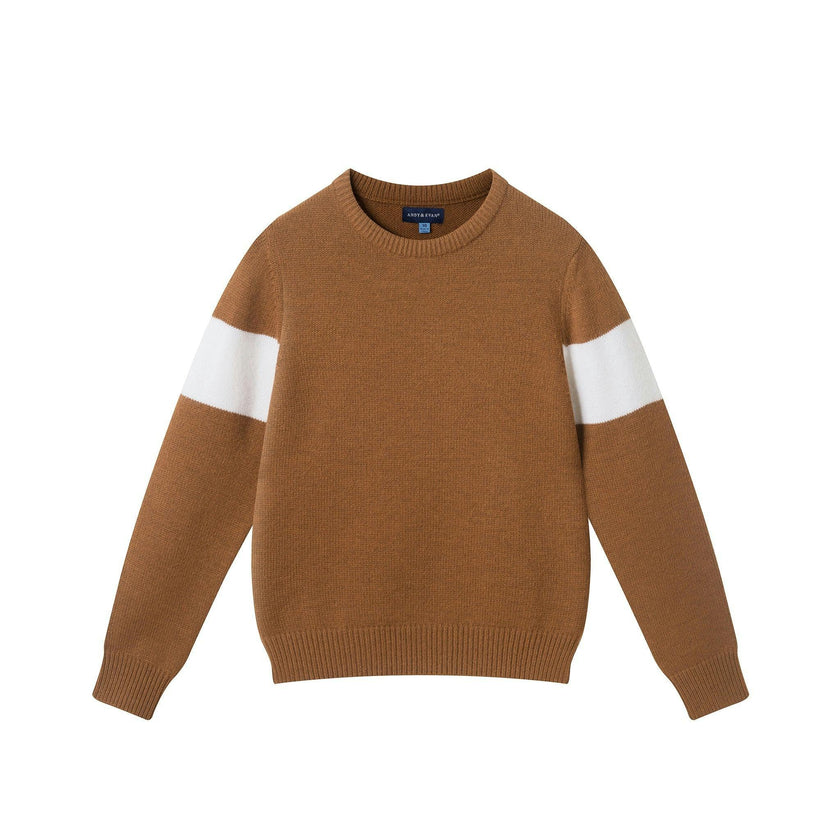 Big Kids Boys Crewneck Sweater | Burnt Orange