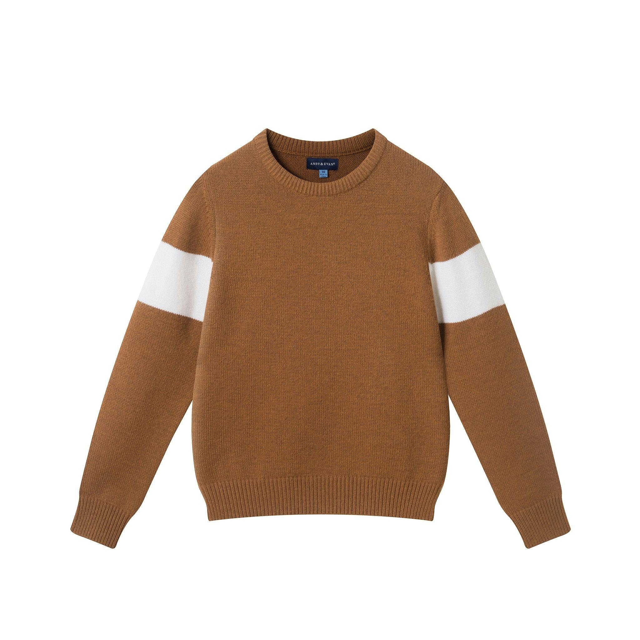 Big Kids Boys Crewneck Sweater | Burnt Orange