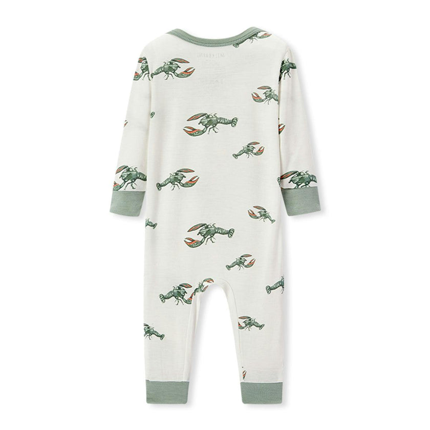 Mint Lobster Luxe Stretch Zipper Pajama
