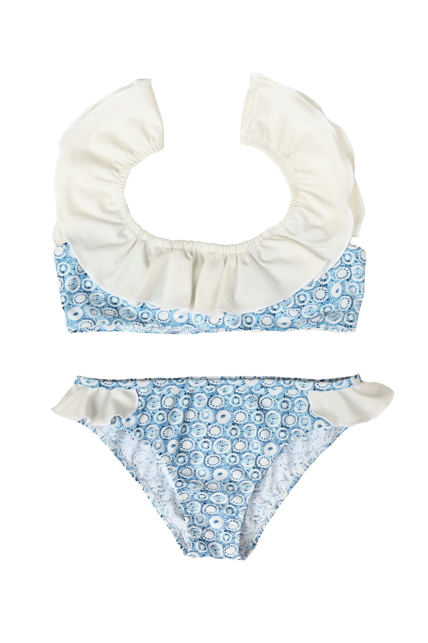 Elisa Bikini Jellyfish Print Dusty Blue