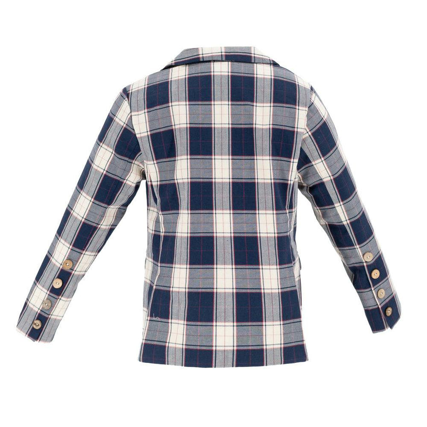 Hayden Boy Blazer - Navy Plaid