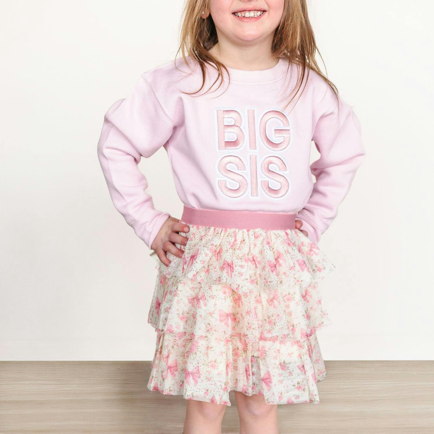 Big Sis Embroidered Patch Sweatshirt