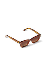 Ruby Sunglasses in Dark Tortoise Stripe