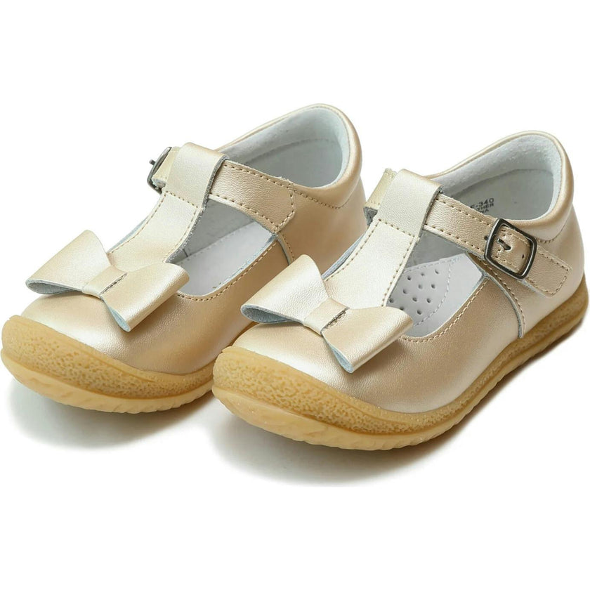 Emma Shimmer Bow T-Strap Mary Jane