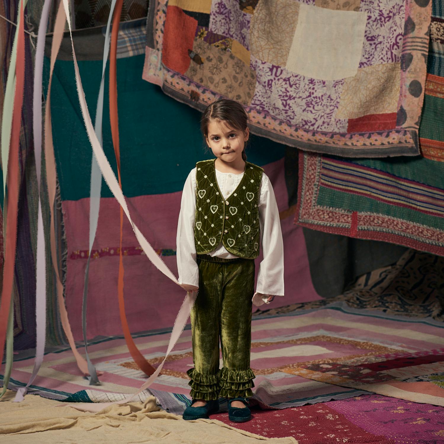 Kids Gigi Gilet Green