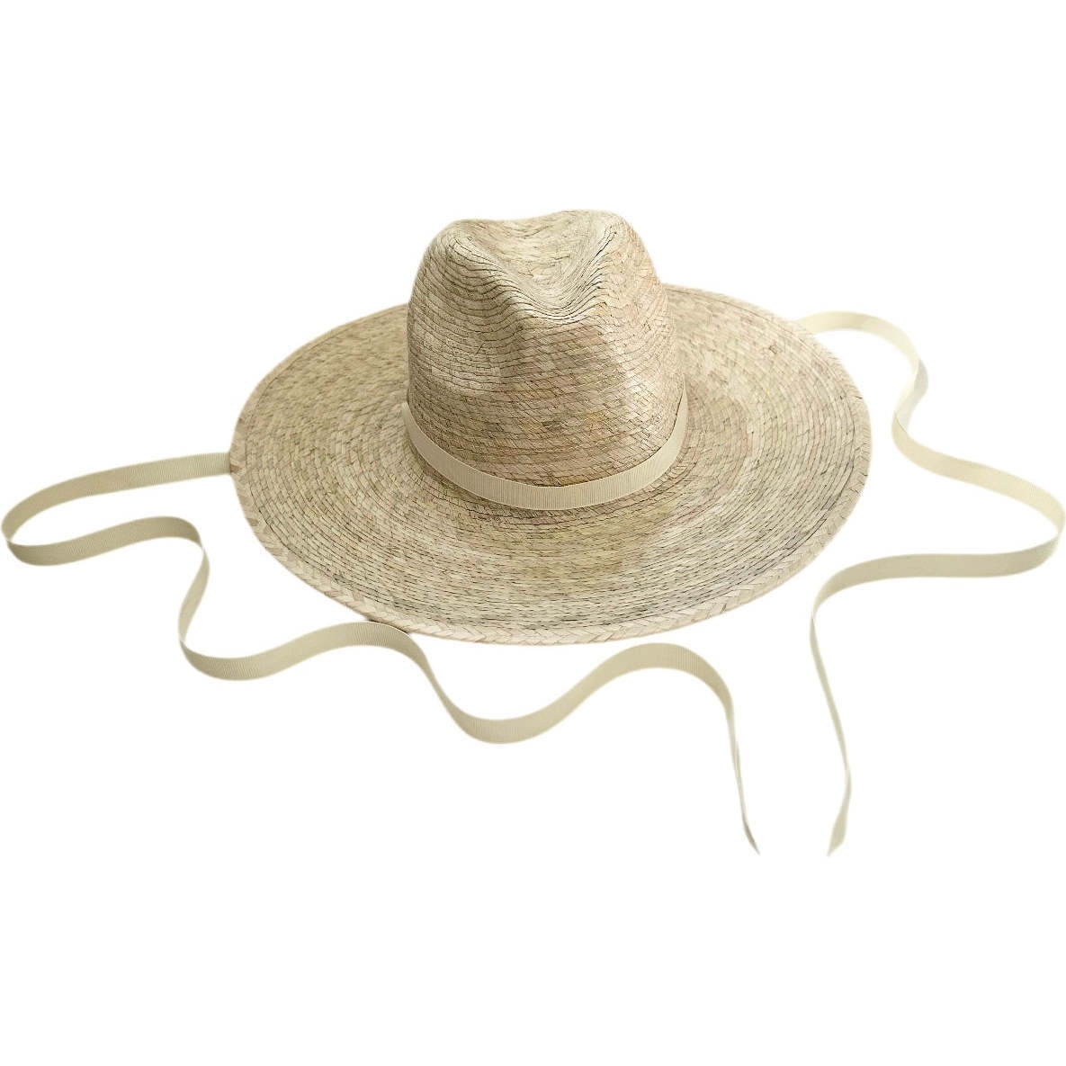 Women's Zinnia Classic Short Brim Long & Thin Grosgrain Ribbon Sun Hat, White