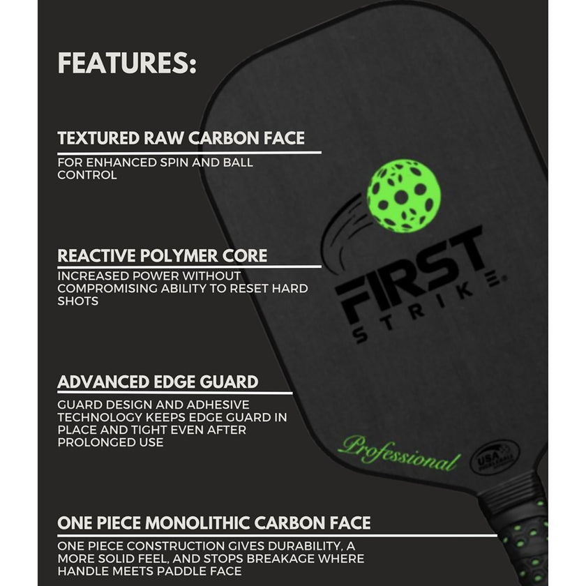 First Strike Pickleball: Professional Pickleball Paddle - Elongated