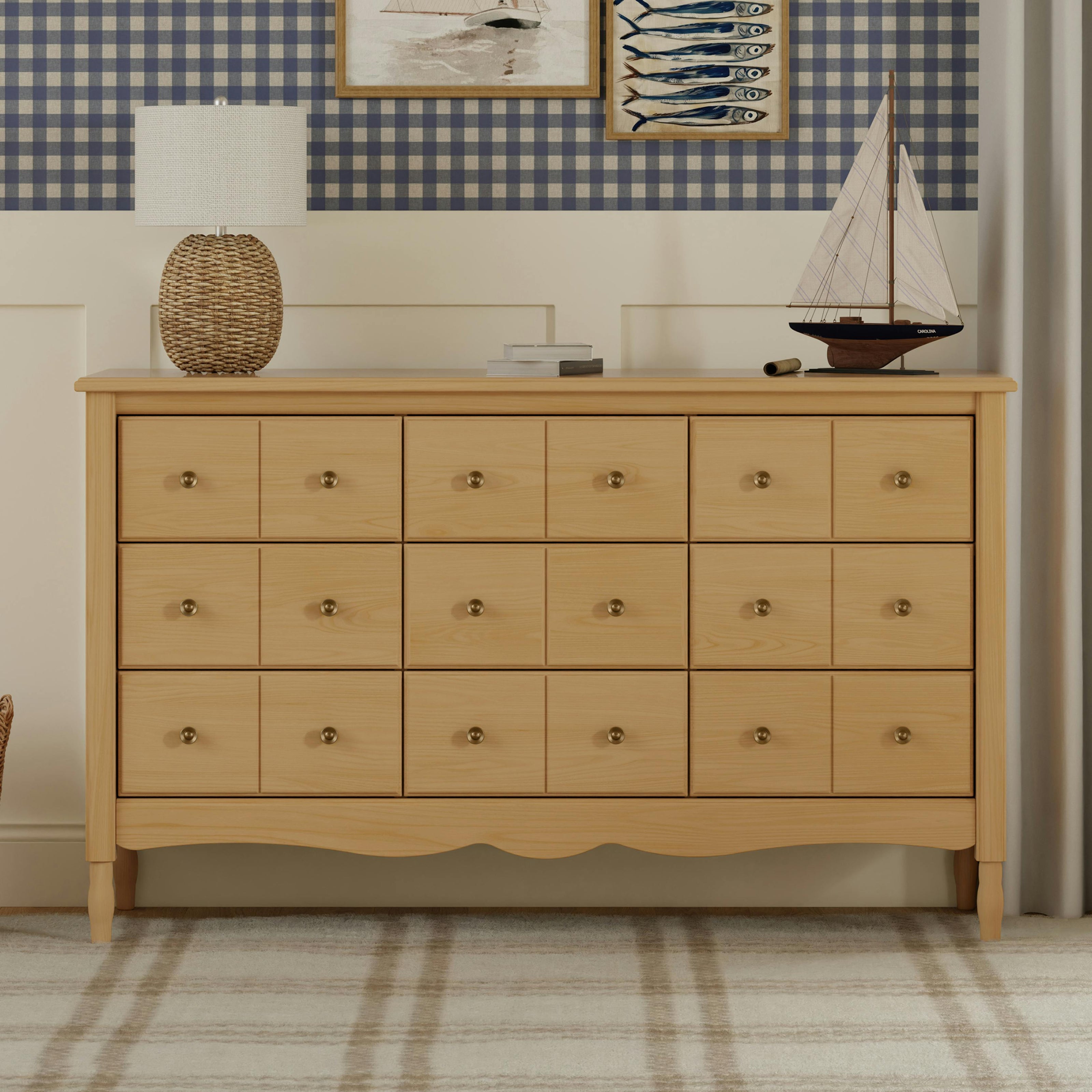 Liberty 9-Drawer Assembled Dresser in Honey