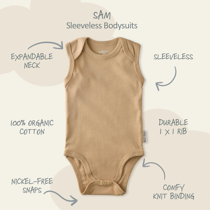 SAM 5-Pack Sleeveless Bodysuits