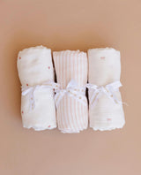 Organic Muslin Swaddle Set - Pink