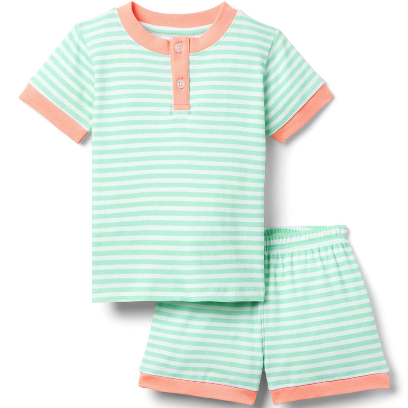 Frankie PJ Set - Mint Stripe