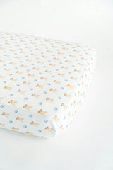 The Goldie In Blue Print Crib Sheet