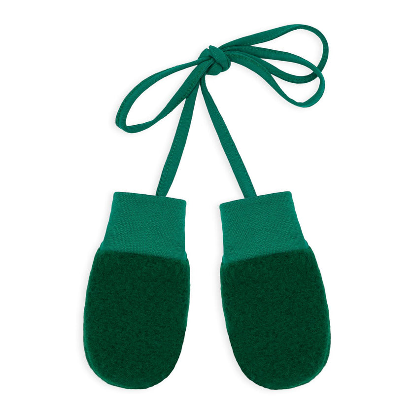 children's merino mittens - forest green
