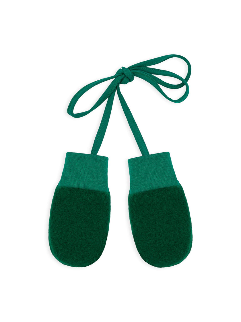 children's merino mittens - forest green