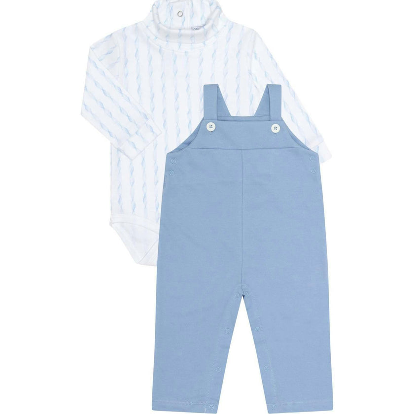 Blue Twirl Overall Set