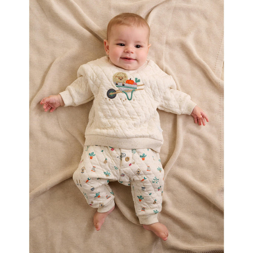 Quilted Track Set Veggie Patch Print
