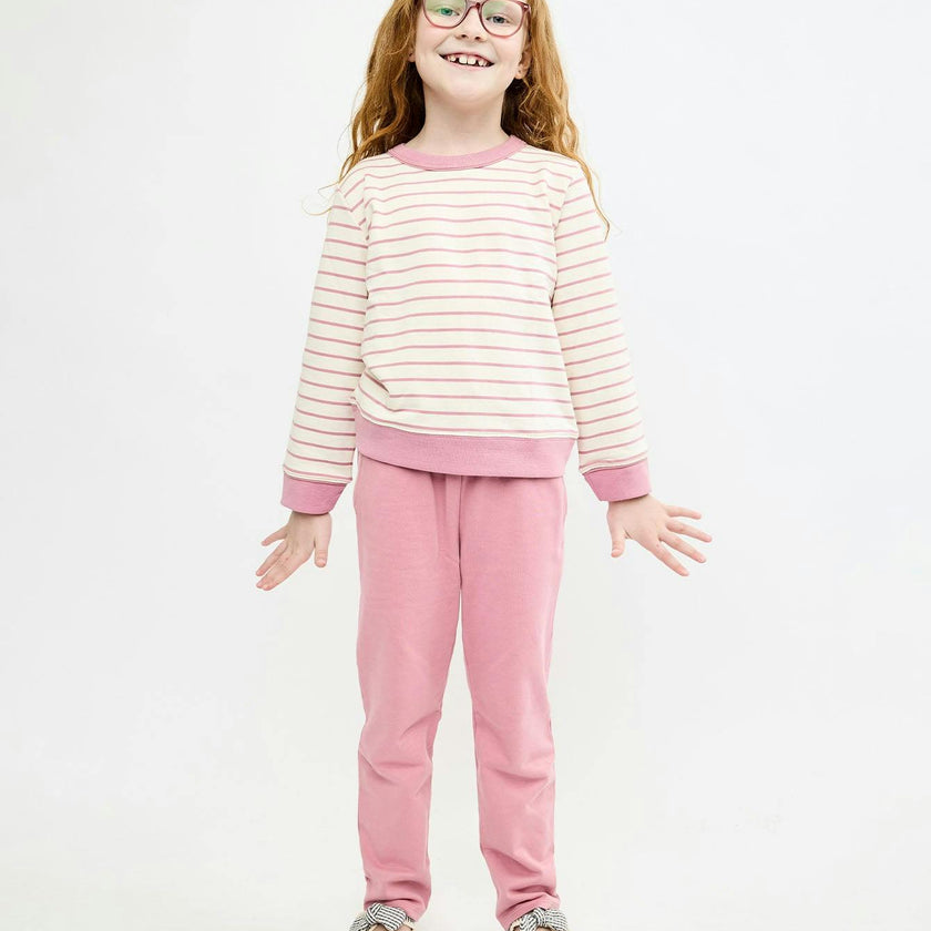 Remy Sweatshirt, Rose French Stripe