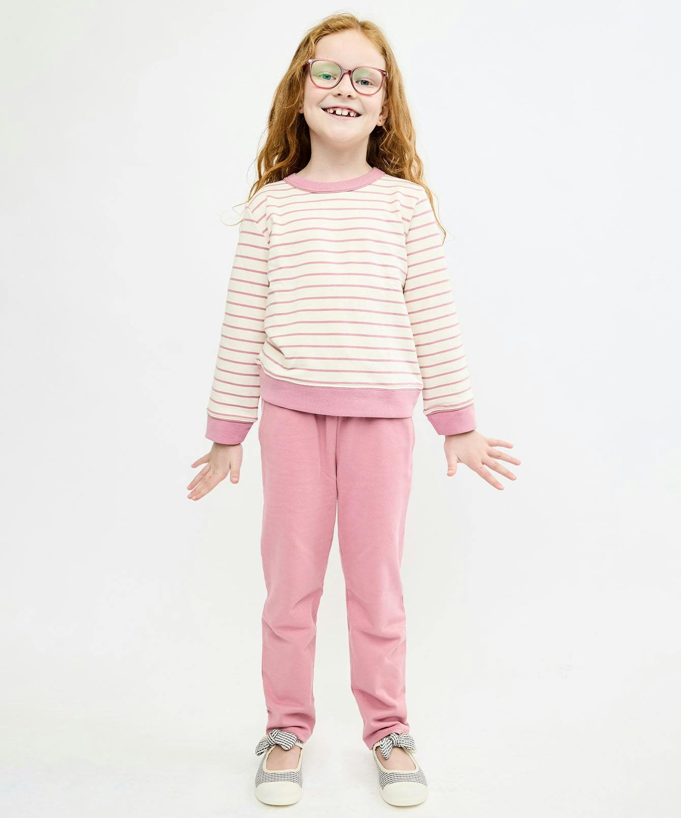 Remy Sweatshirt, Rose French Stripe