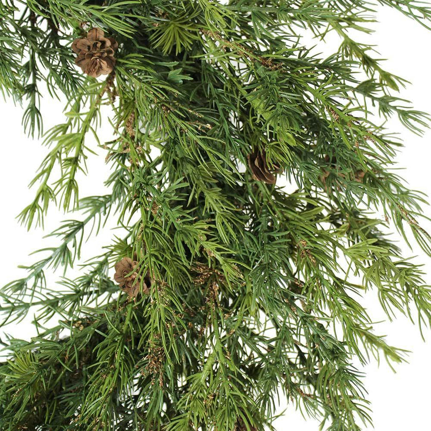 28" Artificial Pine Wreath with Pinecones