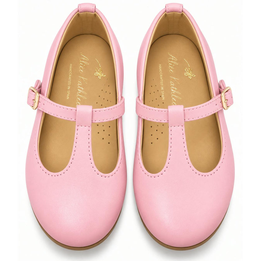 T-Strap in Poppy Pink