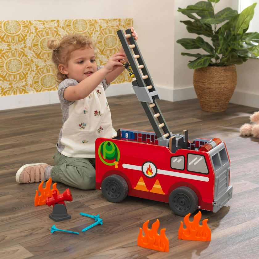 KidKraft Adventure Bound™: 2-in-1 Transforming Fire Truck Play Set