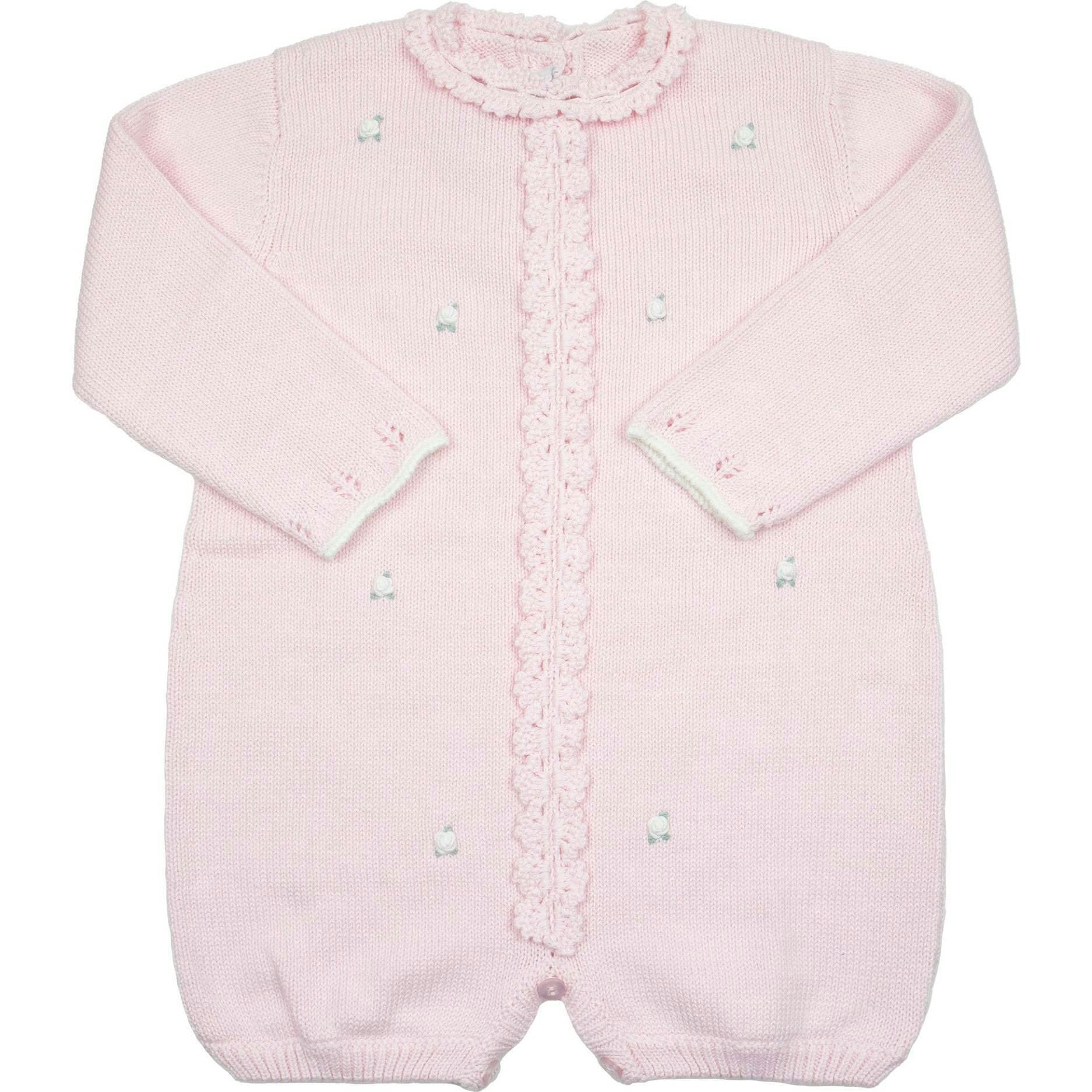 Rosette Knit Bubble Romper