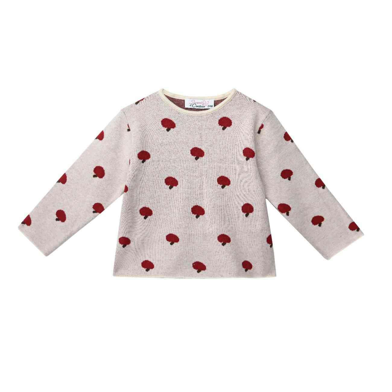 Beige Apple Knit Set
