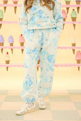 Kian Jogger Sweatpants in Blue Aquarelle Fleur