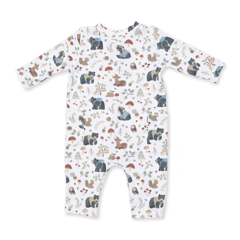 Southern Woodland Animals Green - Uni Romper