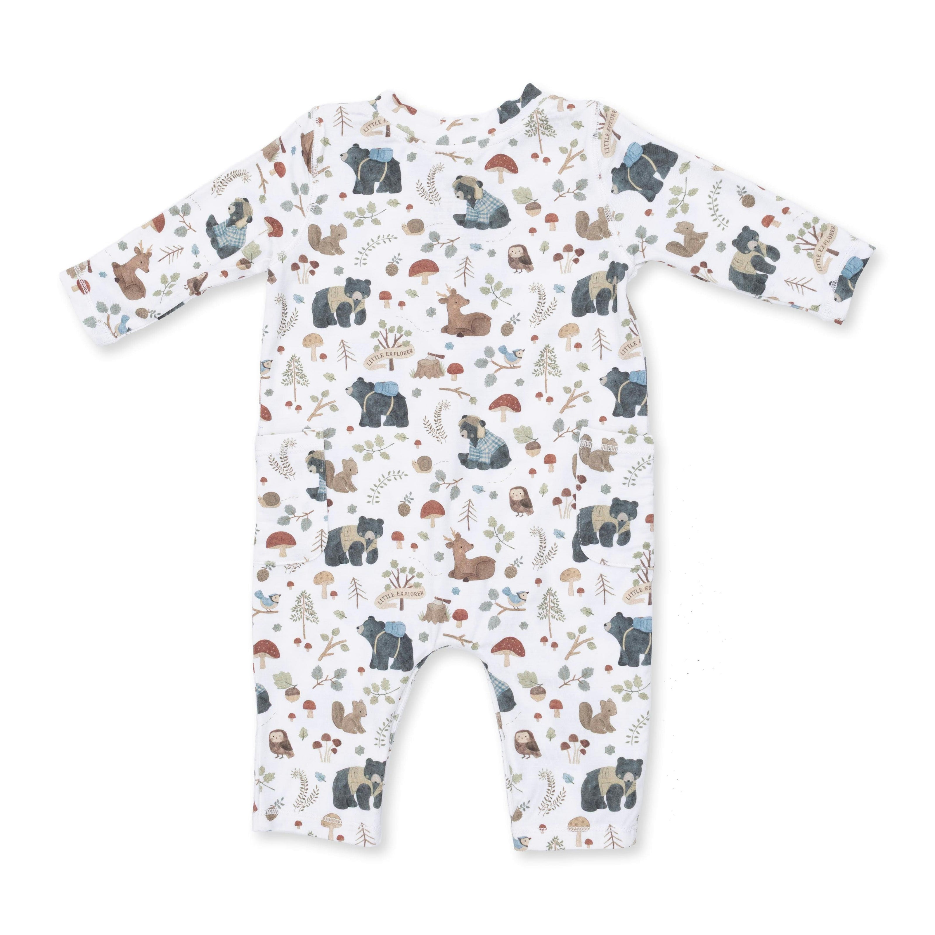 Southern Woodland Animals Green - Uni Romper