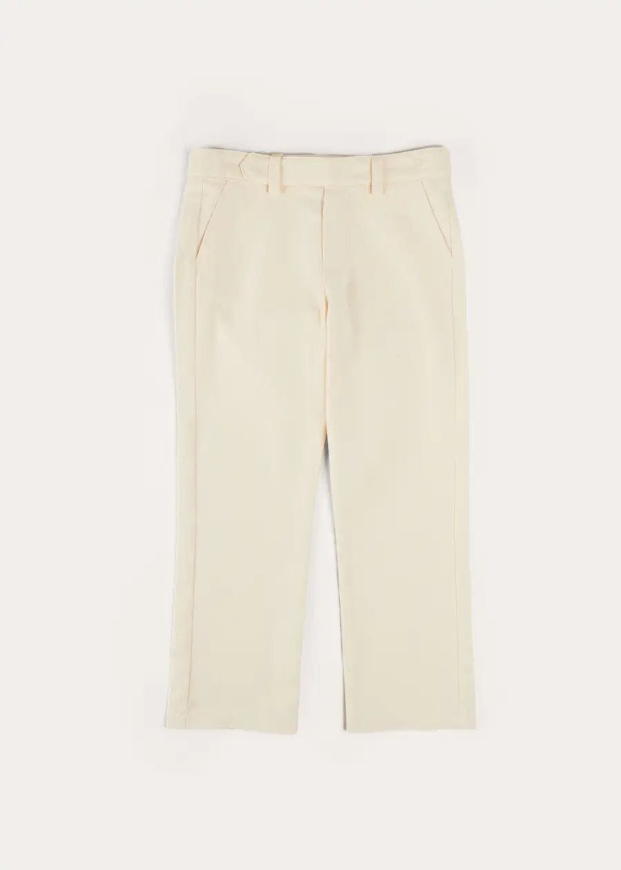 Plain Pocket Detail Trousers in White (4-10yrs)