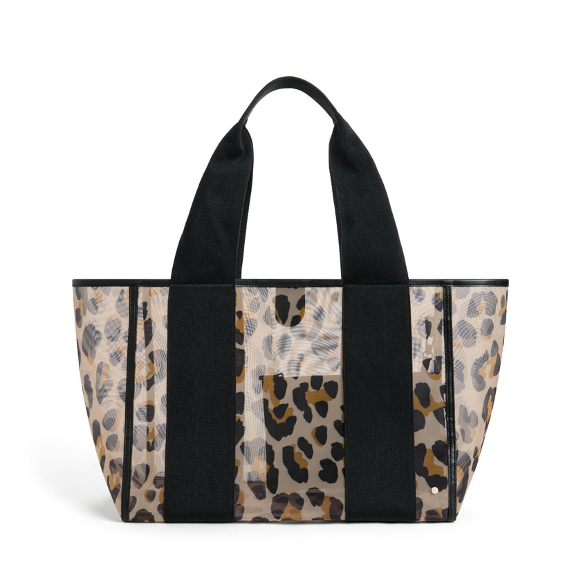 Wellington Cabana Tote, Mesh Leopard