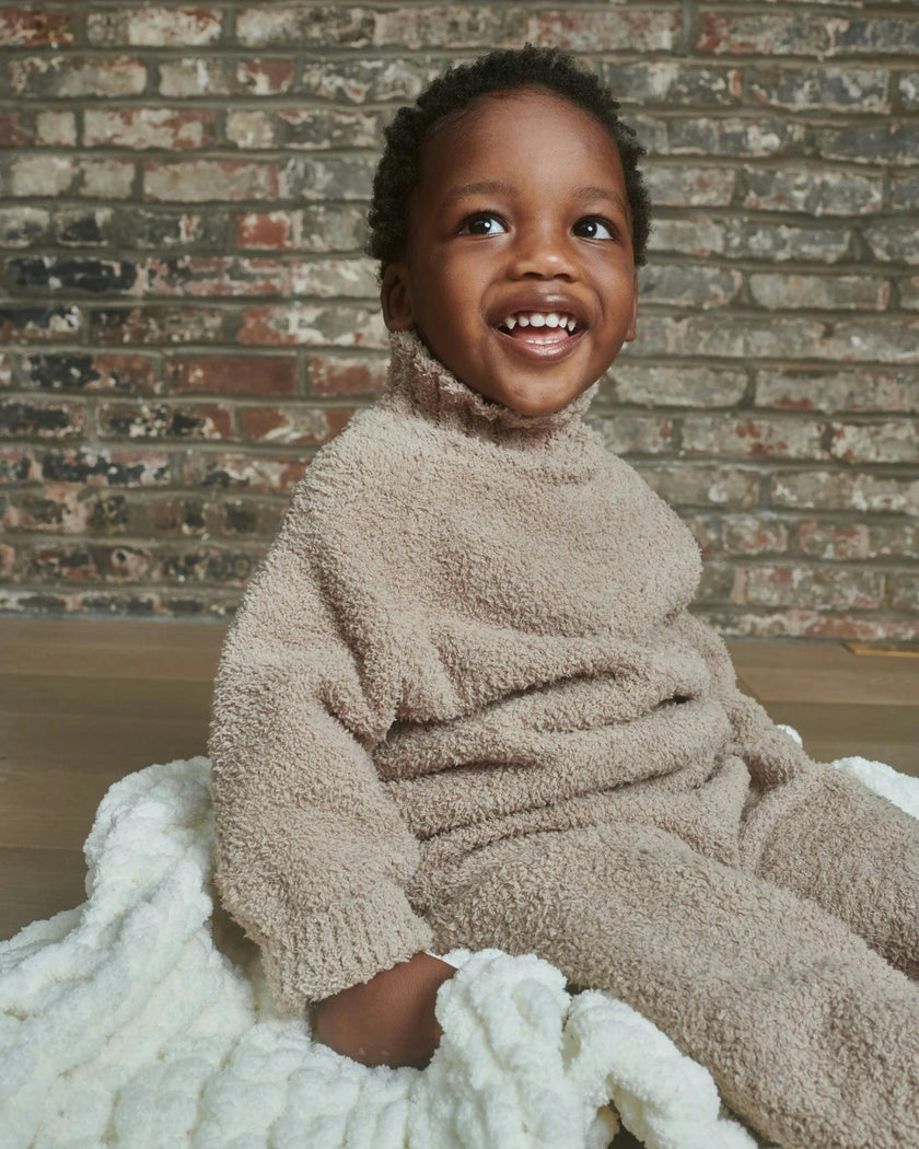 Boxy Mock Neck Sweater - Fuzzy