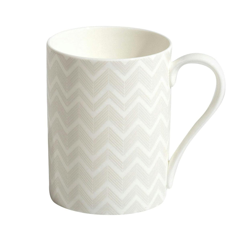 Mug Cup Zig Zag In Luxury Box White Diam. 2.5"