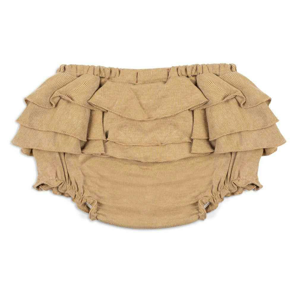 Rust Pinstripe Ruffle Bloomer