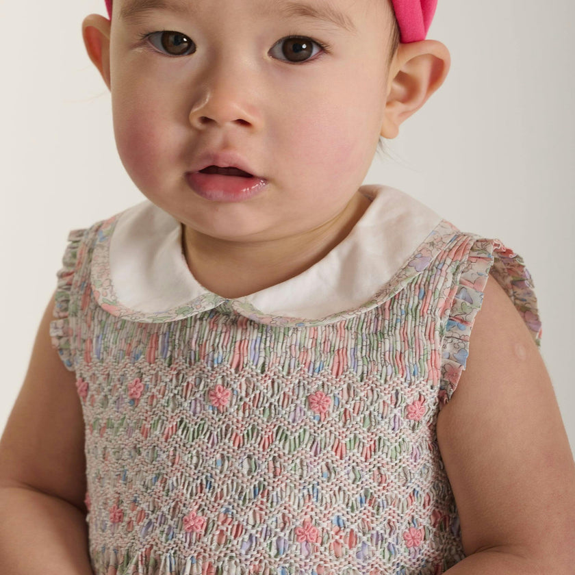 Hand-Smocked Baby Dress - Flora