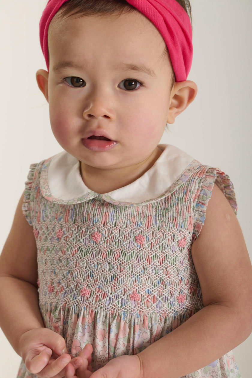 Hand-Smocked Baby Dress - Flora