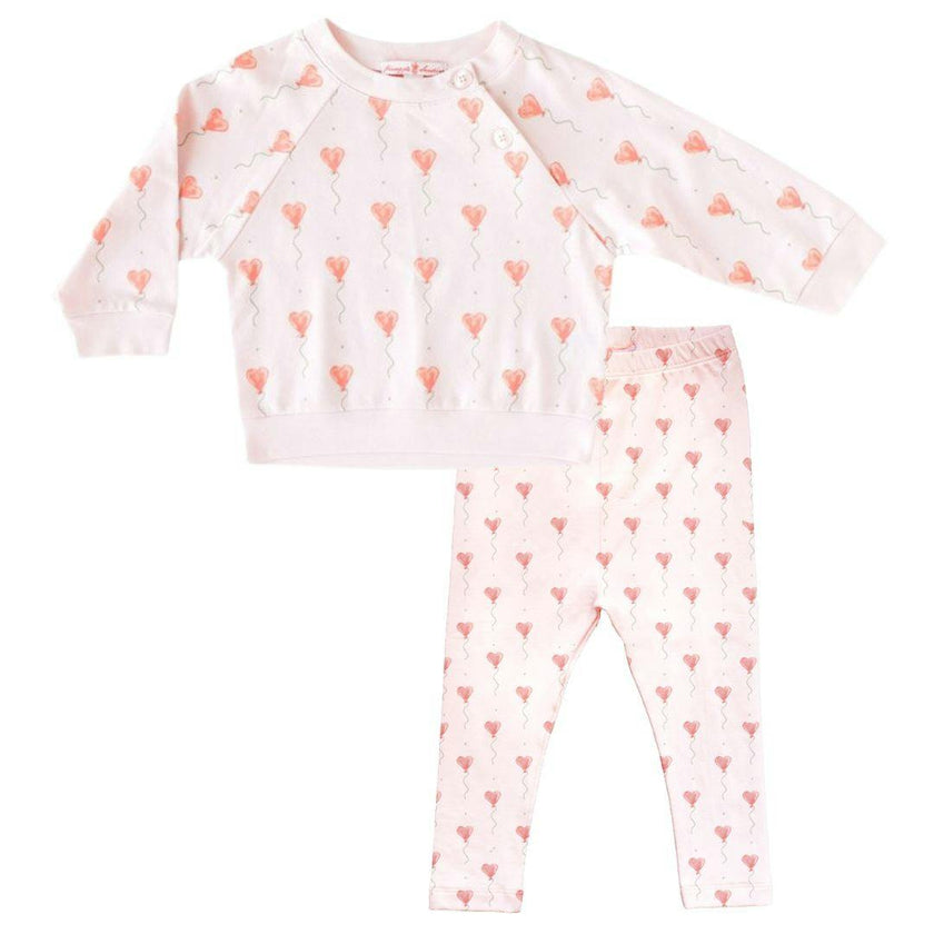 Pink Heart Balloon Legging Set