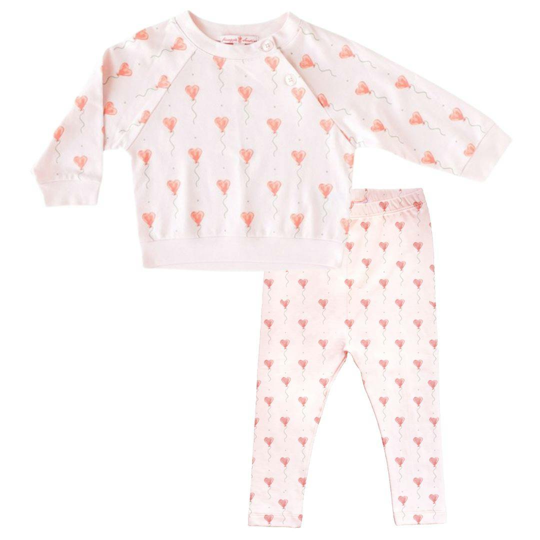 Pink Heart Balloon Legging Set