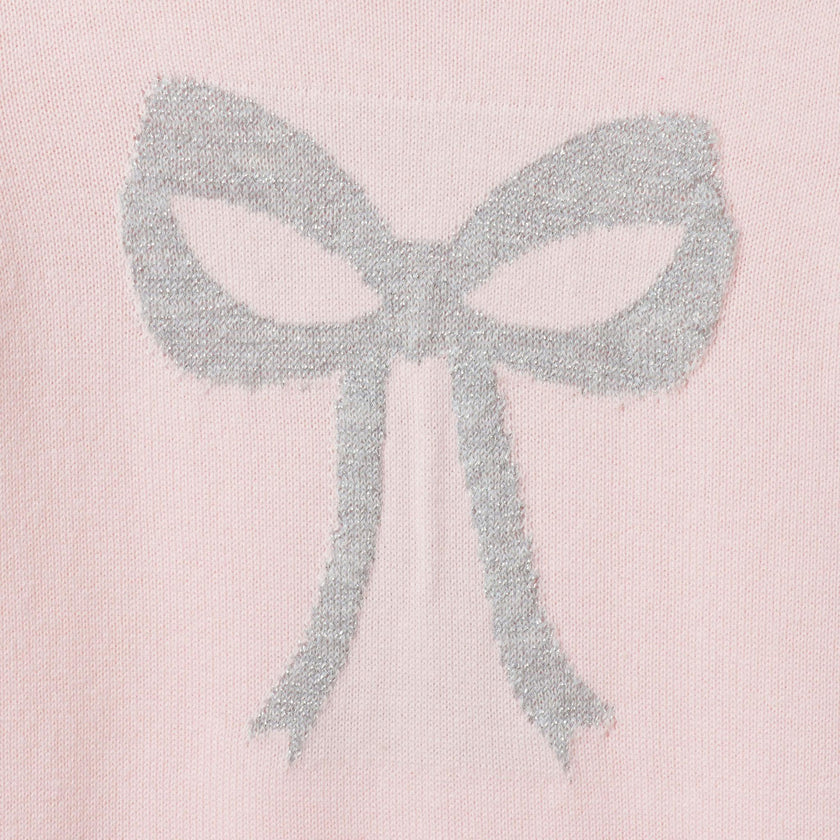 Infant Girls Sweater Romper Set | Shimmer Bow