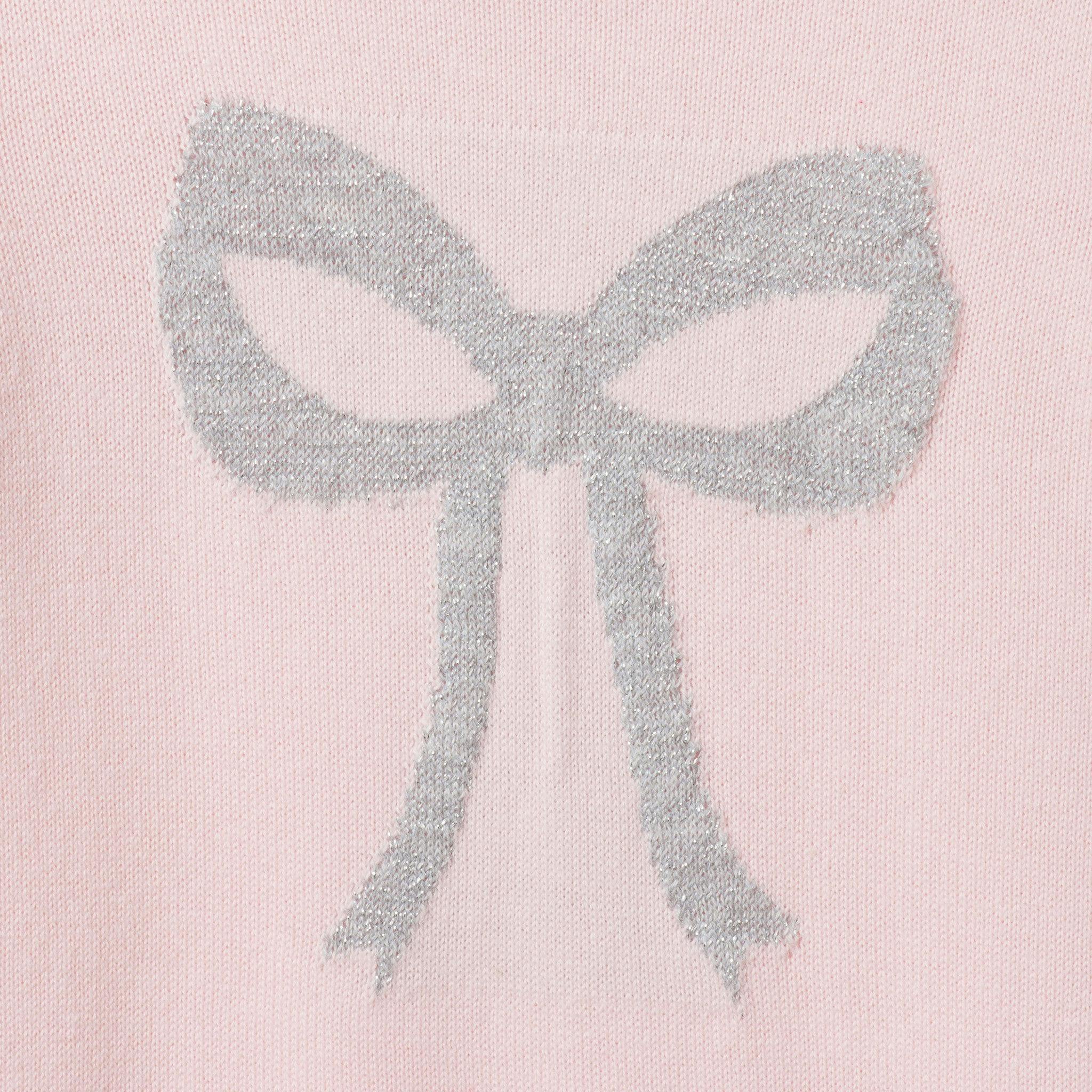 Infant Girls Sweater Romper Set | Shimmer Bow
