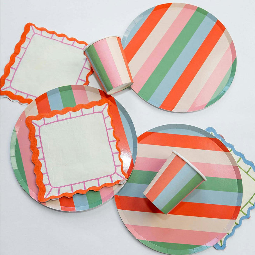Striped Paper Cups (x 12) - Striped Collection