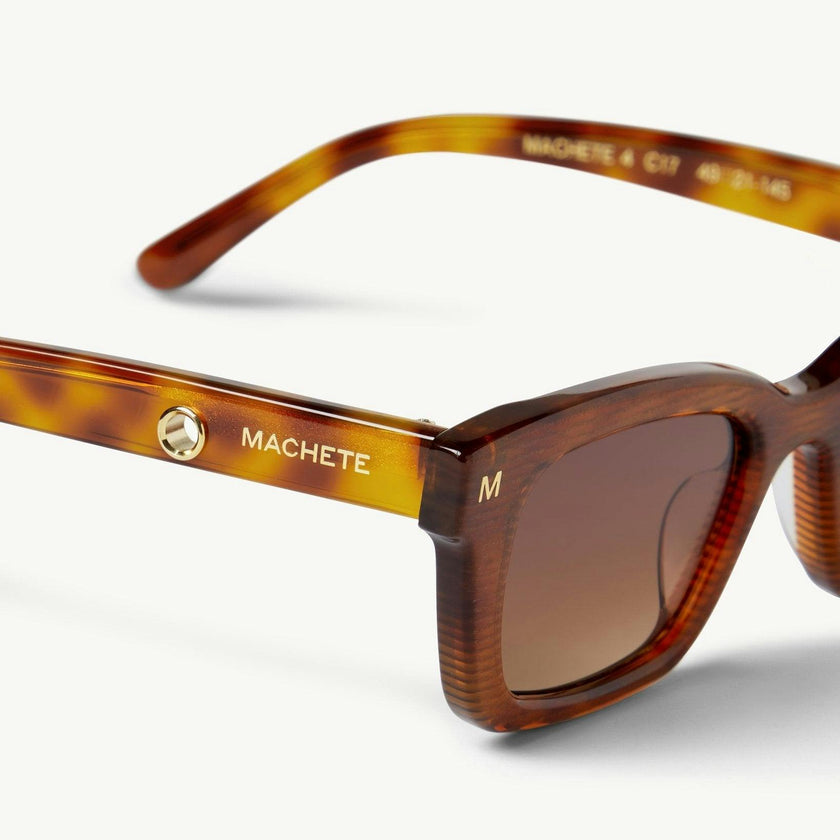 Ruby Sunglasses in Dark Tortoise Stripe