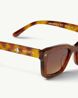 Ruby Sunglasses in Dark Tortoise Stripe