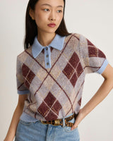 Argyle Camilla Knit Top