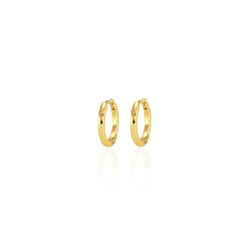 Classic 12mm Hinged Huggie Hoop Earrings