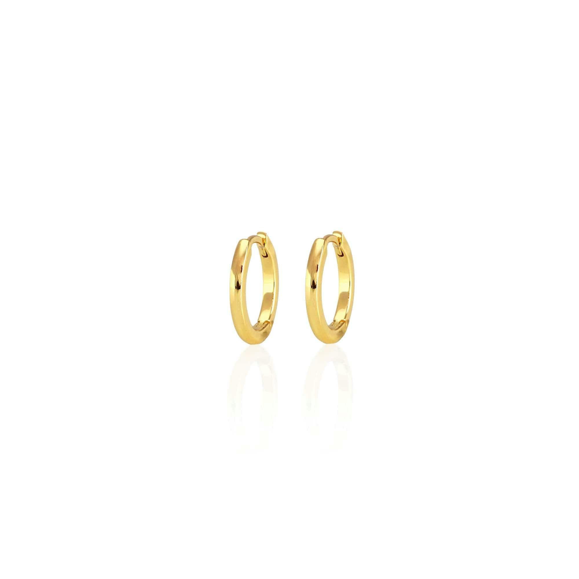 Classic 12mm Hinged Huggie Hoop Earrings