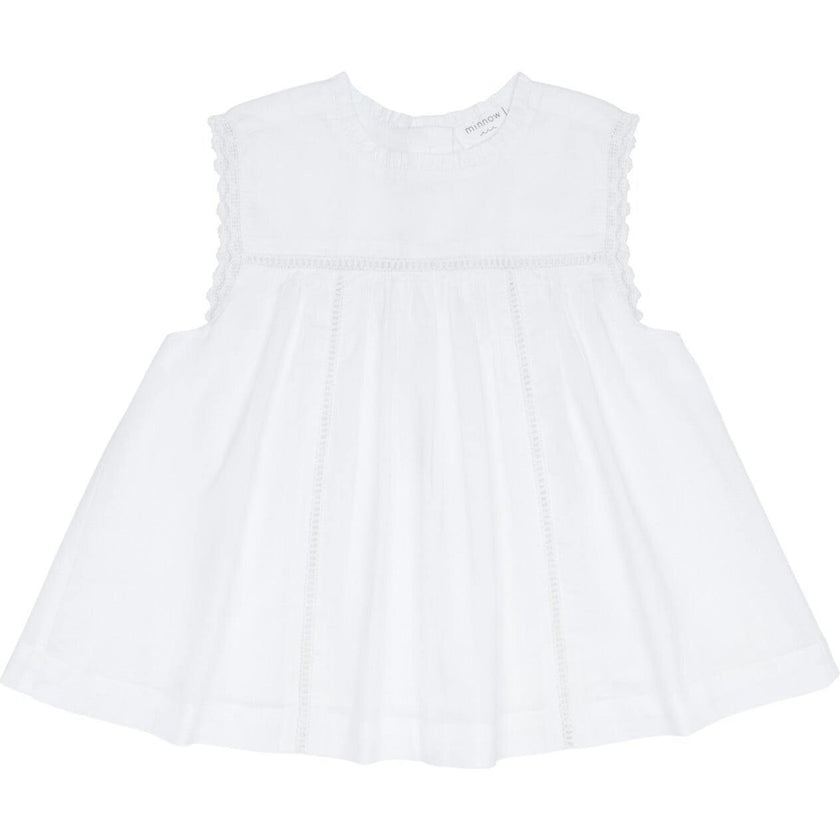 girls white align tank